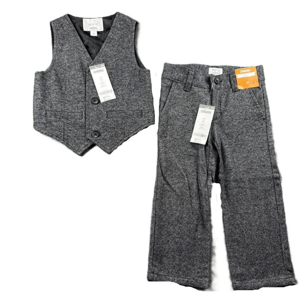 Gymboree Boy NWT Vest Pants Matching Set Formal Party Holiday Wedding 2T H239
